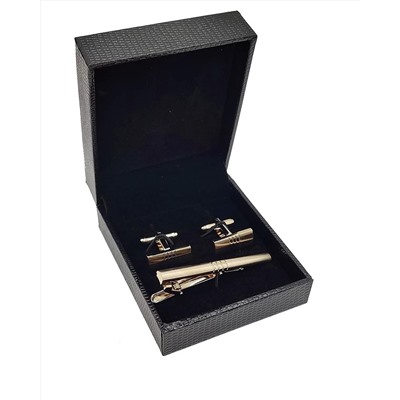 Набор запонок и зажима для галстука в футляре