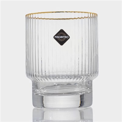 Стакан Magistro «Орион», 320 мл, с золотой отводкой, стекло, прозрачный