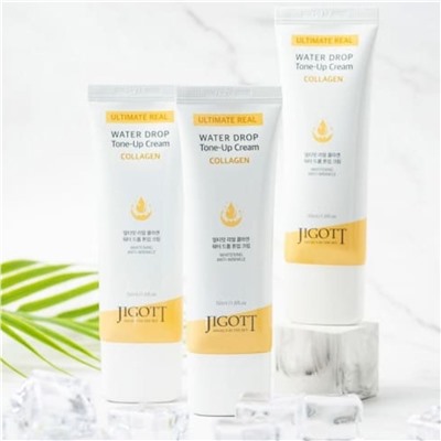 Jigott Крем для лица омолаживающий с коллагеном / Ultimate Real Collagen Water Drop Tone Up Cream, 50 мл