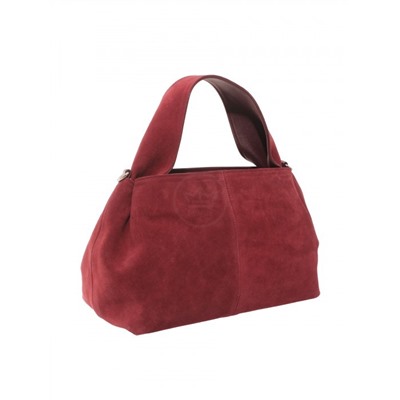 Сумка женская натуральная замша ADEL-281-405 (отделка ИСК/КОЖА),  1отд,  плечевой ремень,  бордо 266027