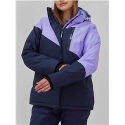 Горнолыжная куртка женская зимняя сиреневого цвета 707Sn