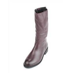 02-FI919-2M BROWN Сапоги зимние женские (натуральная кожа, натуральный мех)