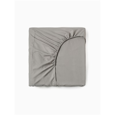 Простыня на резинке LoveLife 180×200×25 см, серо-зеленый, жатка, 100% п/э, 100 г/м²