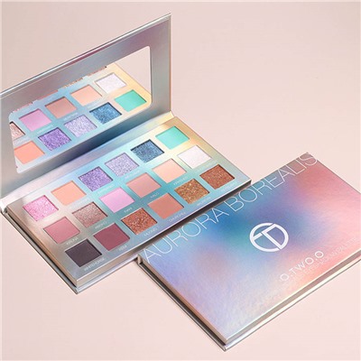 Тени для век O.TWO.O Aurora Borealis матовые 18 цветов 18 g