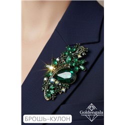 Брошь-кулон крупная с кристаллами БР4 модель БРО/16