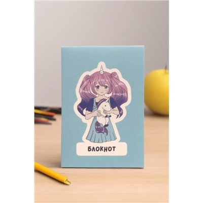 Блокнот А7 Аниме "I'm unique unicorn girl"