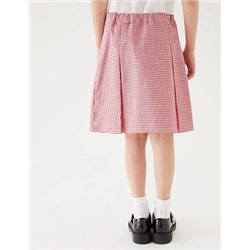 Girls’ Easy to Iron Gingham School Skirt (2-14 Yrs)