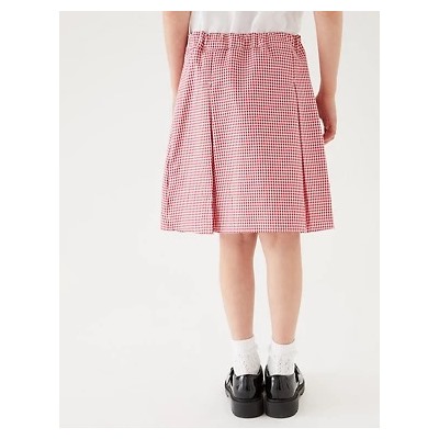 Girls’ Easy to Iron Gingham School Skirt (2-14 Yrs)