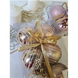 НАБОР ЕЛОЧНЫХ ШАРОВ ИЗ 6 ШТ.КОЛЛЕКЦИЯ "RED&GOLD"  ДИАМЕТР=8 СМ 858-139