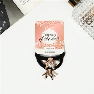 Резинки для волос «Венера», набор 2 шт., стразы корона