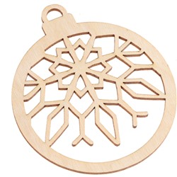 Заготовки для творчества на новый год «Шары со снежинками», 5 шт.