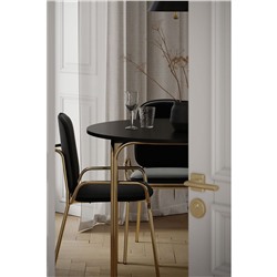 Столик кофейный Ror, Ø50 см, латунь/черный