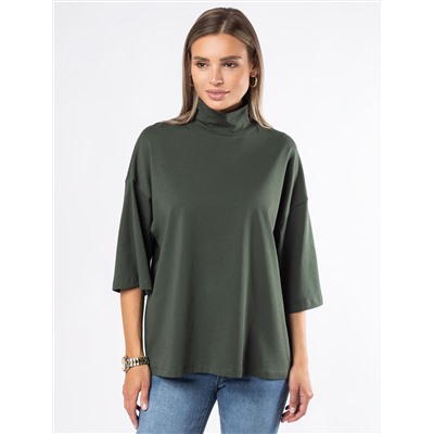 Джемпер-водолазка over-size из премиального хлопка