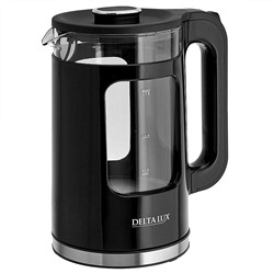 Чайник электрический 2200 Вт, 1,7 л DELTA LUX DE-1017 черный