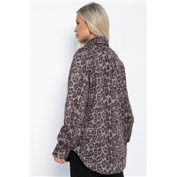 Рубашка Всегда на стиле (серый лео) Б12407-7