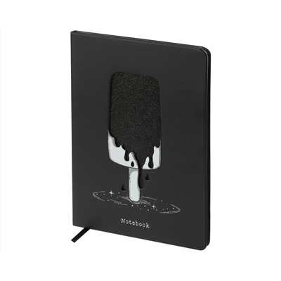 Записная книжка А5 80л., кожзам, MESHU "Ice", твердая обложка, тиснение фольгой, вырубка, блок в линию