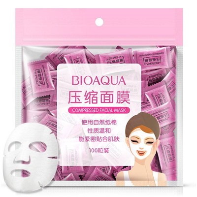 Маски для лица Bioaqua Compressed Facial Mask 100 шт.