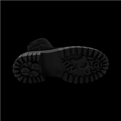 Ботинки из натуральной кожи на меху РМ-078-3 черные