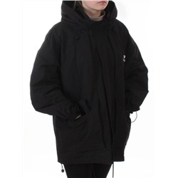 3096 BLACK Куртка демисезонная женская (100 гр. холлофайбер)