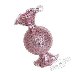 Конфета "Подарочная" искристая розовая (стекло) 4х4х8 см