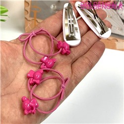 Детский набор аксессуаров для волос (2 резинки и 2 тик-так)