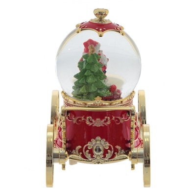 GAEM Фигурка декор "Дед Мороз" в стекл шаре (муз, подсвет, вьюга, 3xAAA н/п), D10 см, L22 W11 H19 см