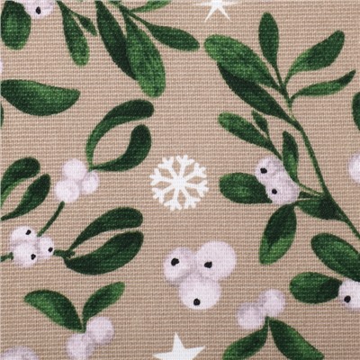 Шторы для кухни "Доляна" Frosty berries с подхватами 150х180 см- 2 штуки 164г/м2, 100% хл., рог