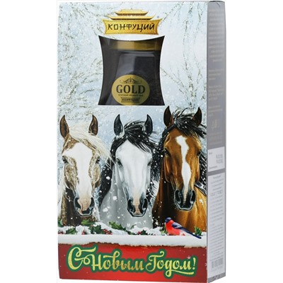 Конфуций. Новый год. Набор Чайная пара. Голд 105 гр. карт.упаковка