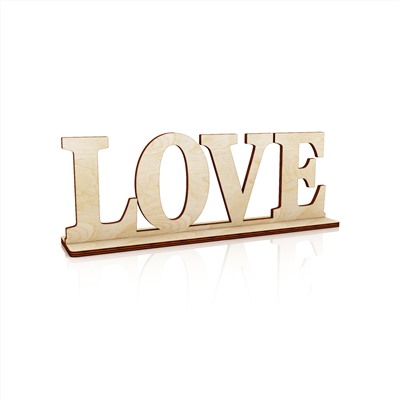 Слово "LOVE" на подставке