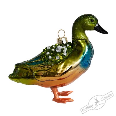 Утка-чирок (стекло) 12х5х9 см