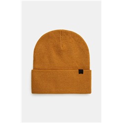 Czapka męska beanie z wiskozą  kolor żółty
