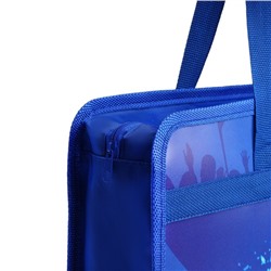 Папка с ручками пластиковая А4, 37 х 22 х 5 см "Футбол", МИКС