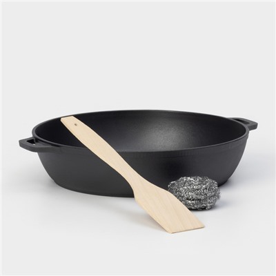Жаровня Wild Kitchen, 4 л, d=28 см, лопатка и губка в комплекте, чугун