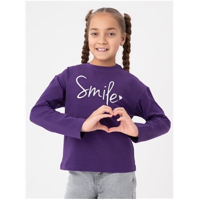 Лонгслив детский "Смайл" фиолет