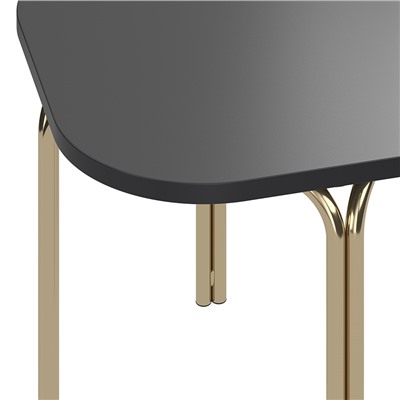 Столик кофейный Ror, 50х50 см, латунь/черный