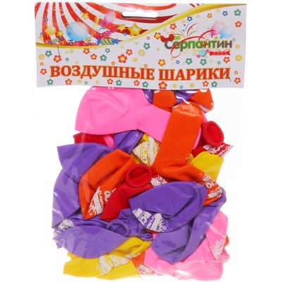 Воздушные шары  25 шт, 10"/25см "Волшебная на всю голову", (микс)