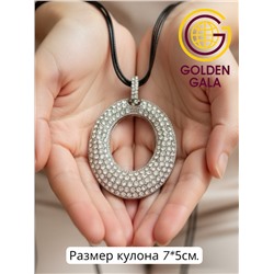 Кулон на кожаном шнурке "Женская грация" Арт КШ2130/10