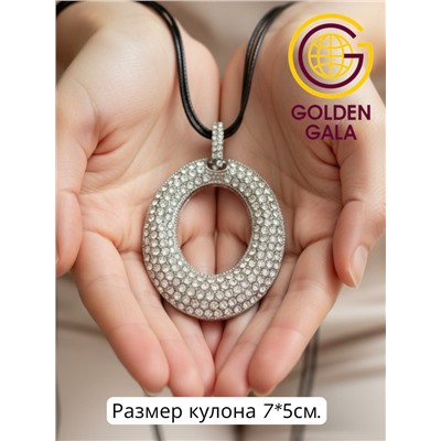 Кулон на кожаном шнурке "Женская грация" Арт КШ2130/10