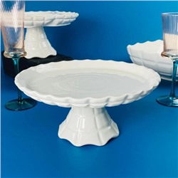 163-045 Блюдо 25х11,5см на ножке КОРНЕЛИЯ в под.уп.(х12)Фарфор