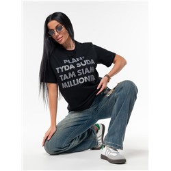 Футболка "Миллионер" черный женская