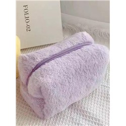 Kristaller Косметичка женская плюшевая, сиреневый