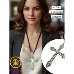 Кулон на кожаном шнурке "Женская грация" Арт КШ2130/21