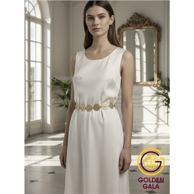 Пояс женский цепочка  с кольцами цвет золото модель 11