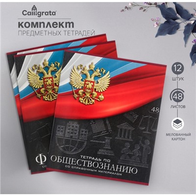 Набор предметных тетрадей 48 листов, Calligrata «Герб», 12 предметов
