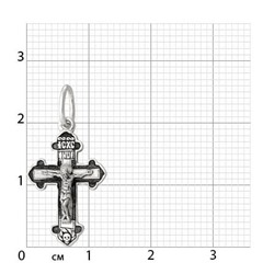 Крест из серебра литье частичное чернение