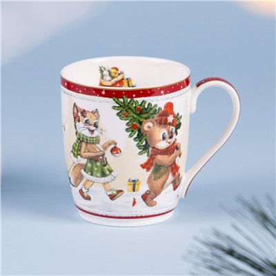 КРУЖКА LEFARD "С НОВЫМ ГОДОМ!" 300 МЛ КРАСНАЯ (КОР=36ШТ.)