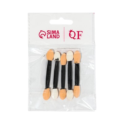 УЦЕНКА Набор аппликаторов для теней, двусторонние, 5 шт., 5 (±1) см, чёрный