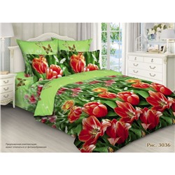 Постельное белье С Тюльпанами бязь, наволочки 70х70см