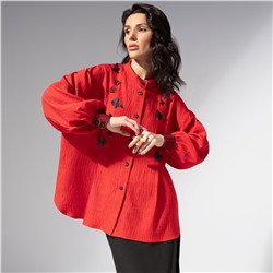 Рубашка нарядная, Нежный шум (красная)