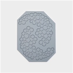 Коврик для айсинга Доляна «Пузыри», силикон, 18.5×14×0.3 см, серый